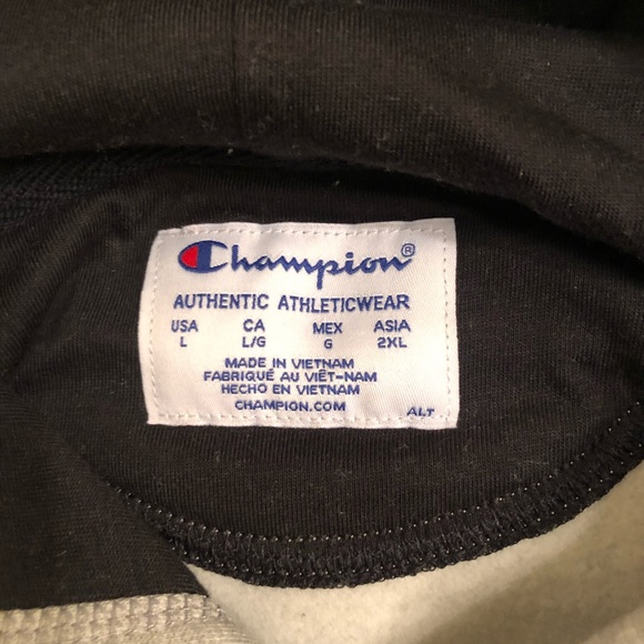 Champion Pullover Fleece Hoodie Grey size Large - Picture 5 of 10